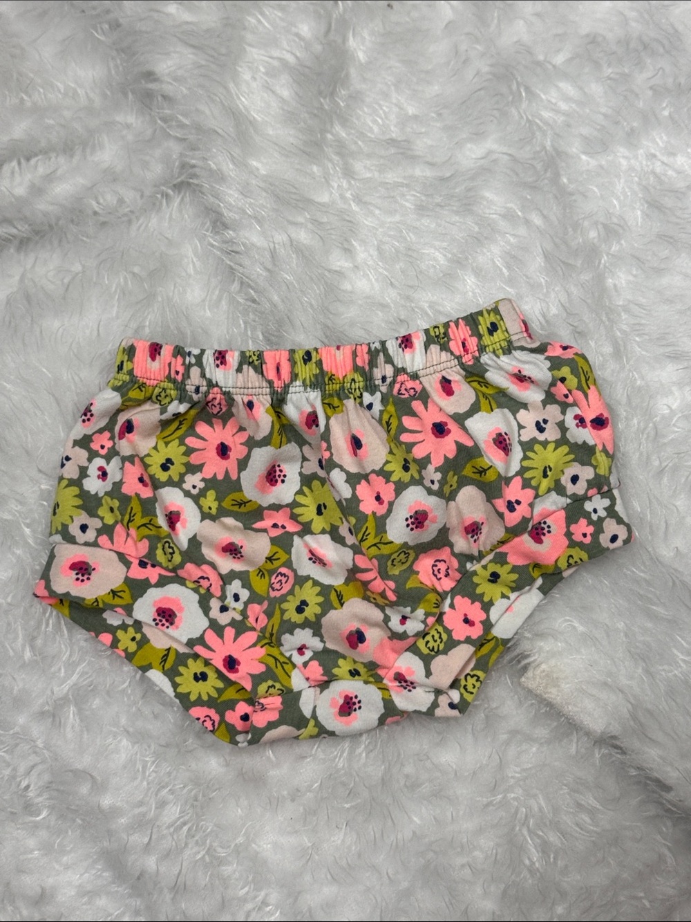 Floral Baby Bloomers - Pink & Green cat and jack 3-6 months